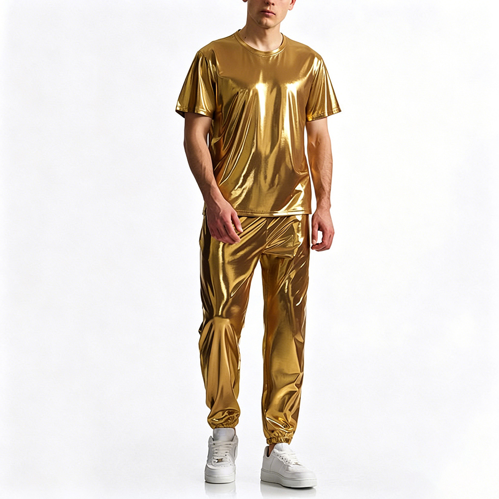 T Shirt Tight Fit - Shiny Stage Performance Short Sleeve Tight