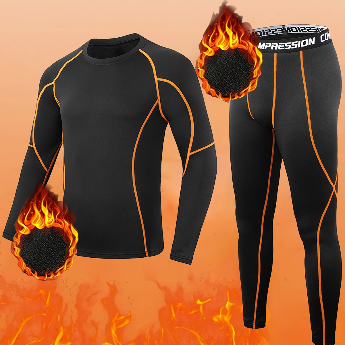 Winter Mens Fleece Athletic 2  - Compression Long Pant 评论和价格