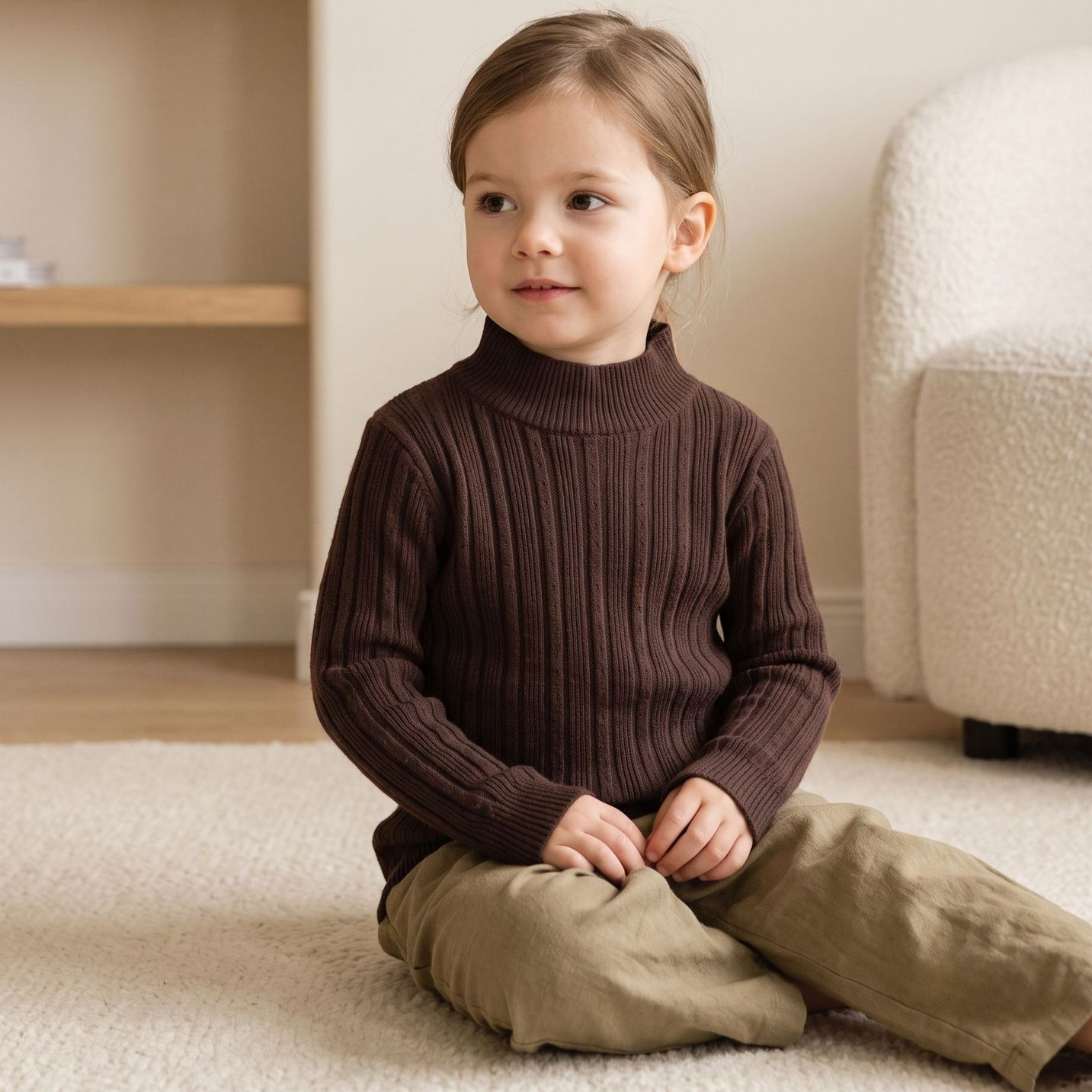 Boys Girls Long Sleeve Cotton  - Undershirt Crew Neck 评论和价格