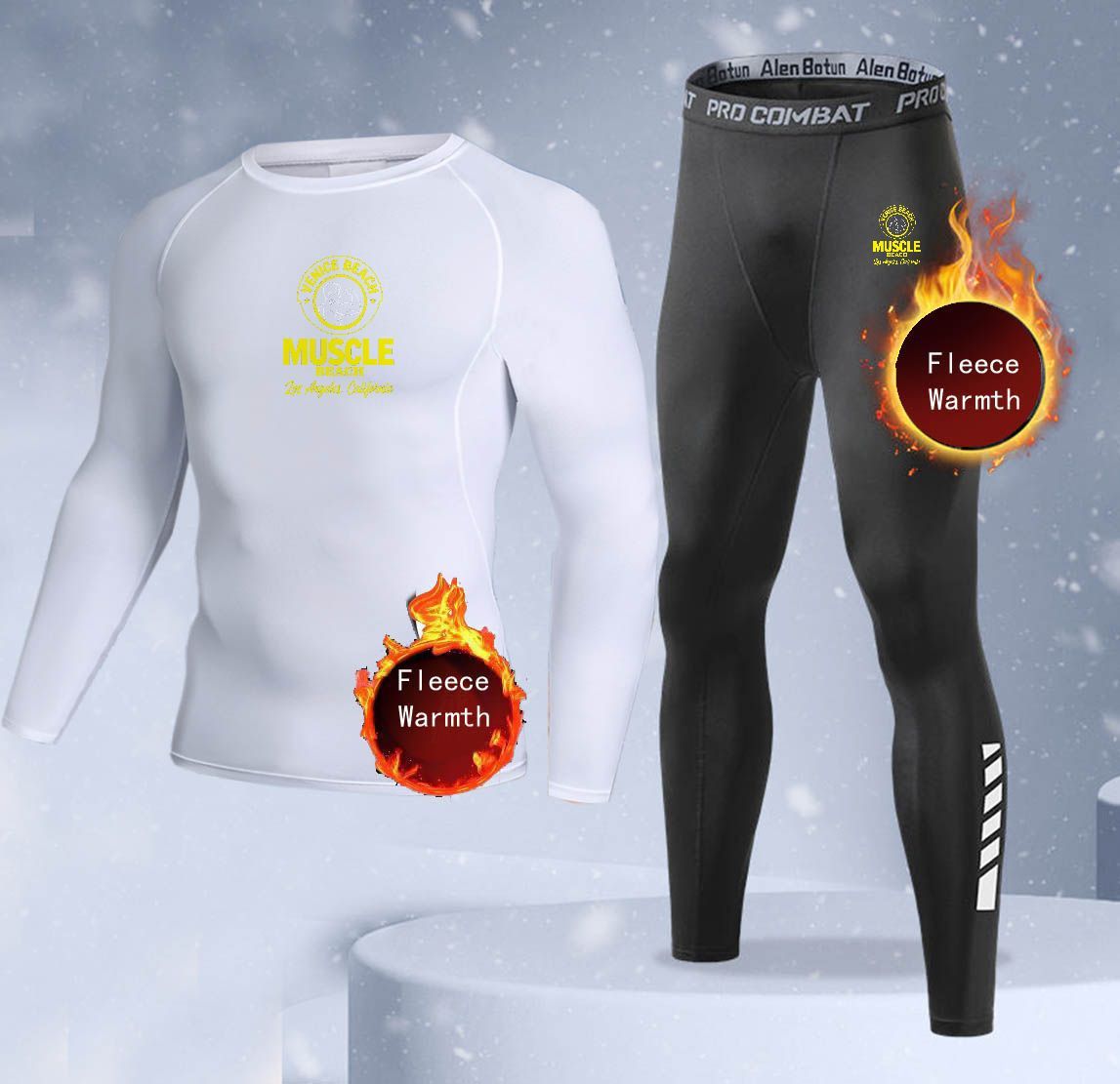 New 2-pieces Winter Warm Men U - Thermal Long John 评论和价格