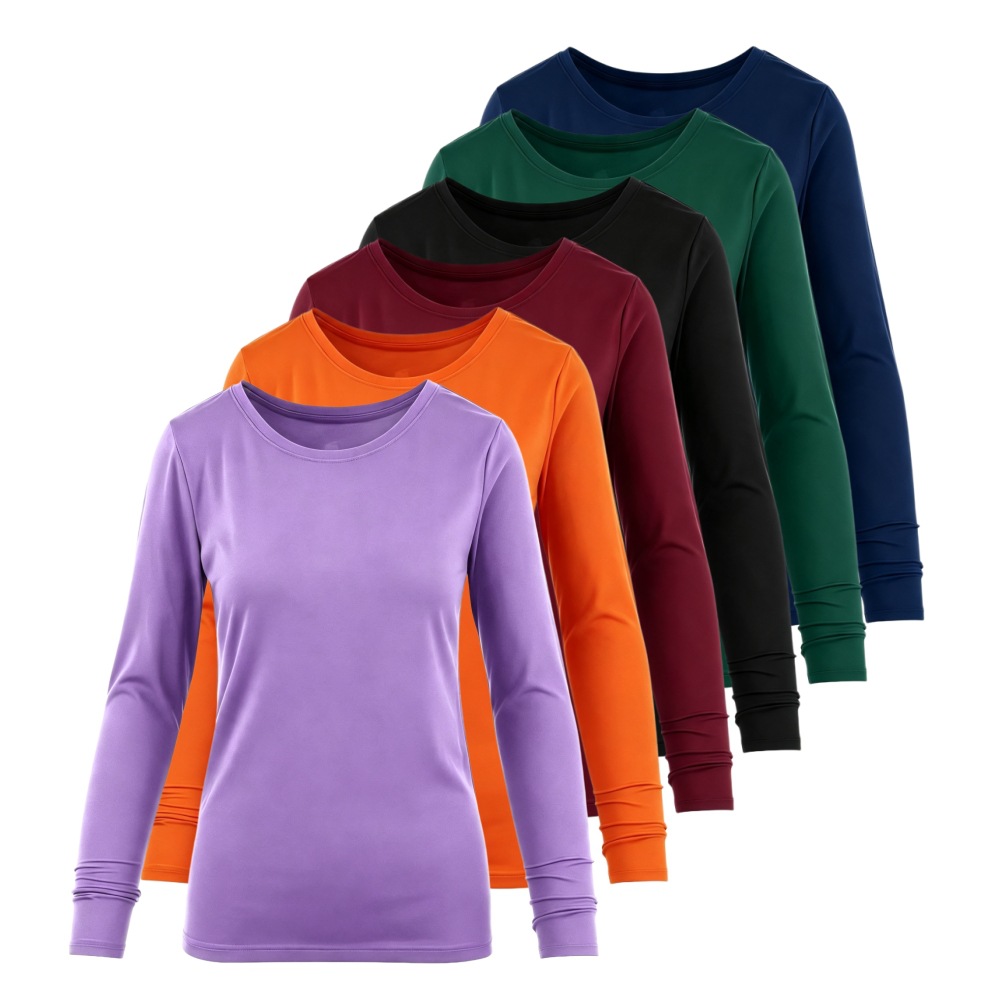 Crew Neck Long Sleeve Scrub Un - Undershirt Crew Neck 评论和价格