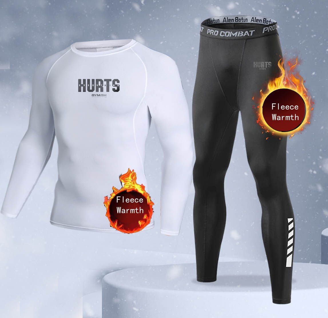 New 2-pieces Winter Warm Men U - Thermal Long John 评论和价格