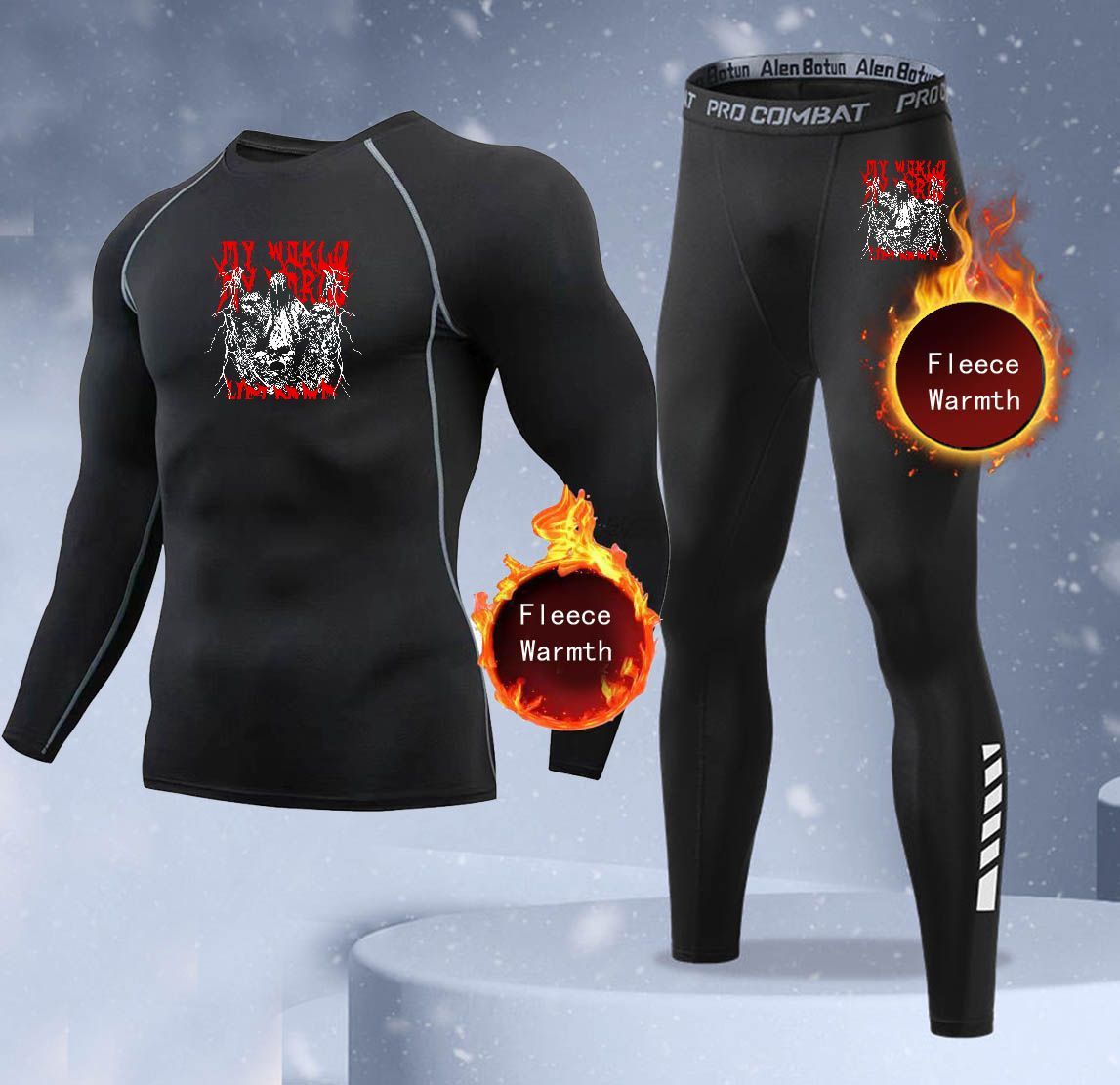 New 2-pieces Winter Warm Men U - Thermal Long John 评论和价格